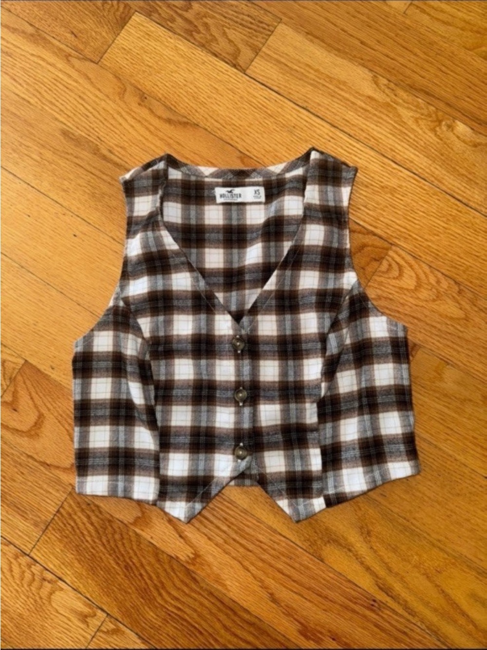 Hollister cropped flannel
